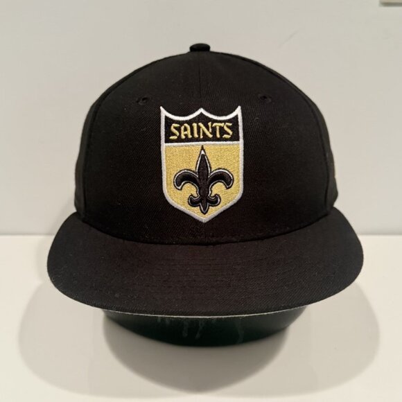 New Orleans Saints NFL New Era 59FIFTY Fitted Hat Cap Black - Picture 1 of 6